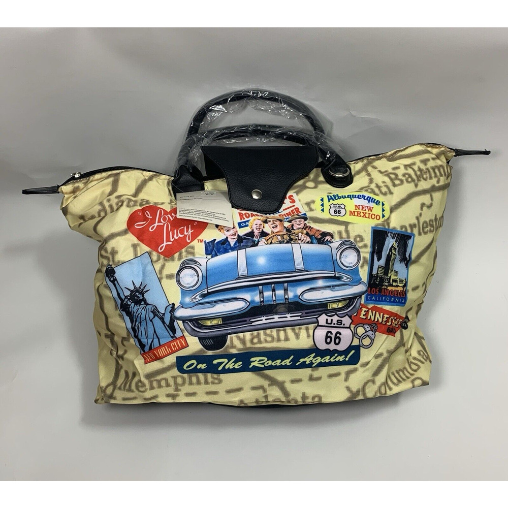BRAND NEW I LOVE LUCY "ON THE ROAD AGAIN" TRAVEL WEEKENDER DUFFEL TOTE BAG